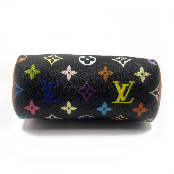Authentic Louis Vuitton Multicolor Mini Speedy Monogram Nano Sac Bag HL Black - Picture 7 of 15
